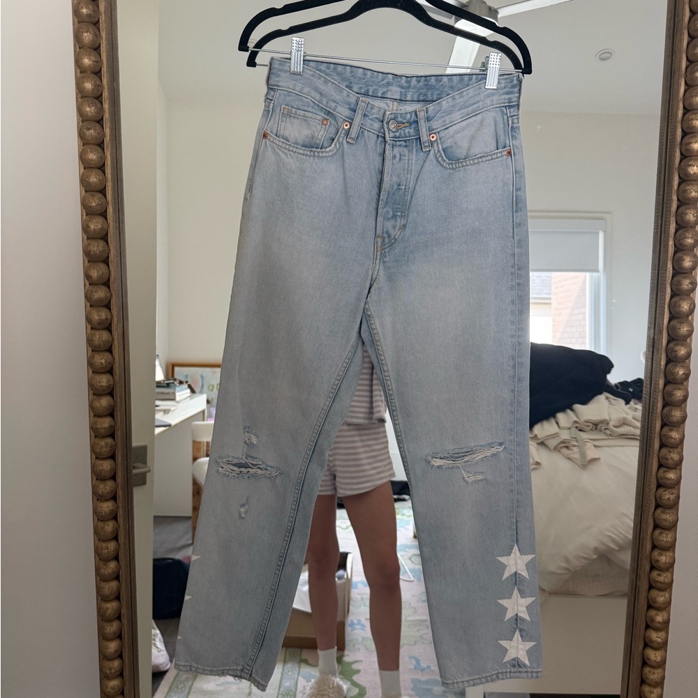 Hand painted star jeans